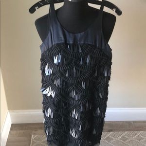 BCBG black beaded cocktail dress XXS